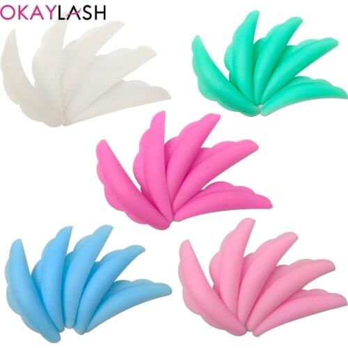OKAYLASH Pink Green Silicone Eyelash Extension Perm Pad Reusable Graft Lashes Lifting Curler Eyelashes Shield Patch Makeup Tools