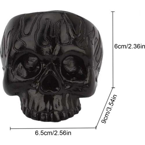 Novel Candlestick Crafts Resin Black Skull Candle Holder Sturdy Durable Candle Base Home Decoration Ornaments Innovative Gift