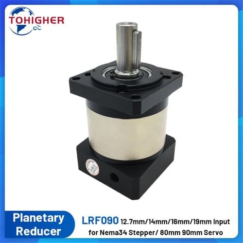 Planetary Gearbox Nema34 Gear Reducer Ratio 3:1-70:1 Reducer 12.7/14/16/19mm Input for 86 Stepper 80/90 Flange 750W Servo Motor