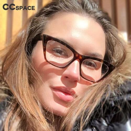 48047 Plastic Titanium Cat Eye Glasses Frames Retro Men Women Optical Fashion Computer Glasses