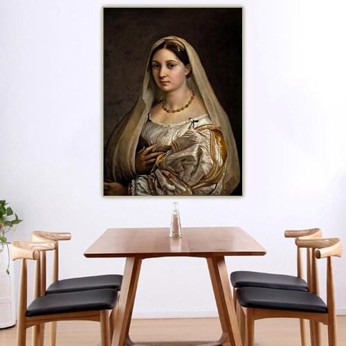 Portrait of Donna Velata by Raffaello Santi Canvas Oil Painting Aesthetics Picture Backdrop Wall Hanging Decor Home Decoration