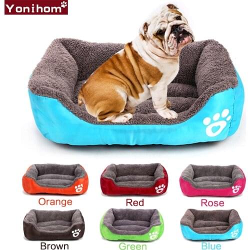 S-XL 6 Colors Paw Pet Sofa Dog Beds Waterproof Bottom Soft Fleece Warm Cat Bed House Petshop cama perro Pet Dog Bed Sofa Mats