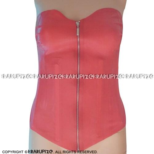 Black Sexy Latex Corsets Lacing At Back With Cups Shape Rubber Bustiers Top Clothing CY-0028