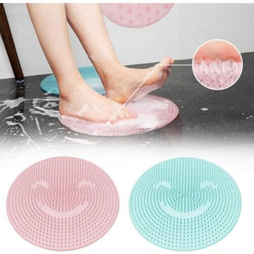 Silicone Bath Mats Shower Back Brush Massager Foot Dead Skin Anti Skid Pad room Mat Set