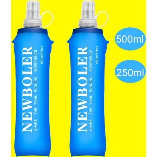 250ml 500ml TPU Soft Drink Water Bottle Folding Water Bag Flask For Sport Outdoor Camping Health Free BPA