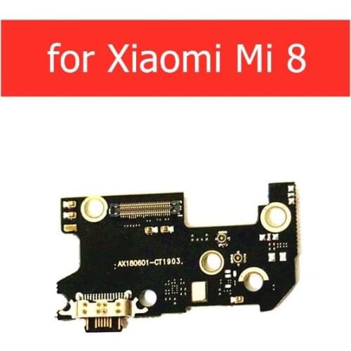 For Xiaomi Mi 8 USB Charger Connector Flex Cable USB Charging Dock PCB Board Flex Cable Audio Jack Repair Parts