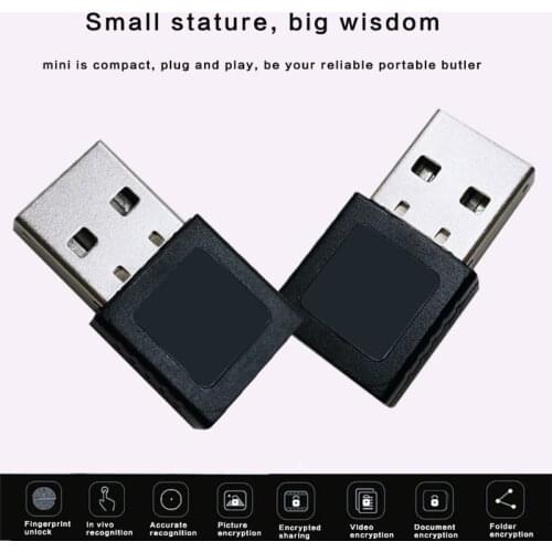 USB Fingerprint Key Reader Recognition Device Windows 10 Biometrics Security Anti-Spoofing Encryption Unlocking Boot Dropship