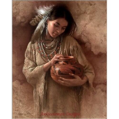 Embroidery Counted Cross Stitch Kits Needlework - Crafts 14 ct DMC Color DIY Arts Handmade Decor - The Red Pot