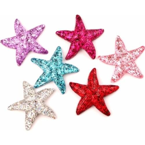 10Pcs Resin Big Bling Starfish Decoration Crafts Cute Kawaii Flatback Cabochon Embellishments For Scrapbooking DIY Accessories
