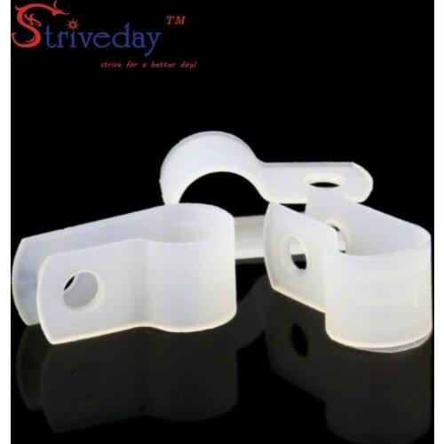 100pcs/bag White Type R Line deduction Wiring Accessories Type R Line Card Clamps 8.4mm Cable retention Clips