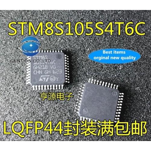 5PCS STM8S105S4T6C STM8S105S6T6C QFP-44 STM8S105C4T6 QFP48 brand in stock 100% new and original