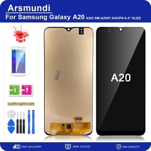 6.4" OLED For Samsung Galaxy A20 A205 SM-A205F A205FN LCD Display Touch Screen Digitizer Assembly Replacement