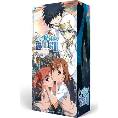 Anime lucky bag long gift box To Aru Majutsu no Index collection box toy include postcard bottle photo frame role cards gift