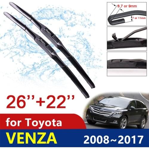 Car Wiper Blade for Toyota Venza 2008~2017 AV10 Windscreen Windshield Brushes Car Accessories 2009 2010 2011 2012 2013 2014 2015