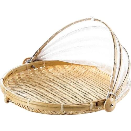 Bamboo Serving Food Tent Basket Hand Woven Fruit Baskets Storage 6 Designs