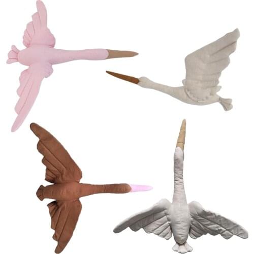 65x40cm Safety Swan Plush Toy for Baby Toddle, Washable Stuffed Doll Animal