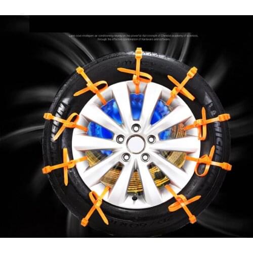 5PCS Winter Anti-skid Snow Tire Chains Wheel Tyre 145-295mm Thickened Roadway Safety for Universal Car Saloon SUV Offroad