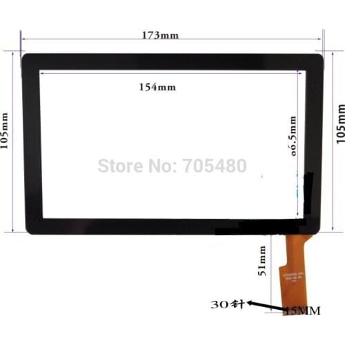 Black New 7" MIO MUNDO 7 Q88 Q8-DH SR ZHC-Q8-057A Capacitive touch screen panel Digitizer Glass Sensor