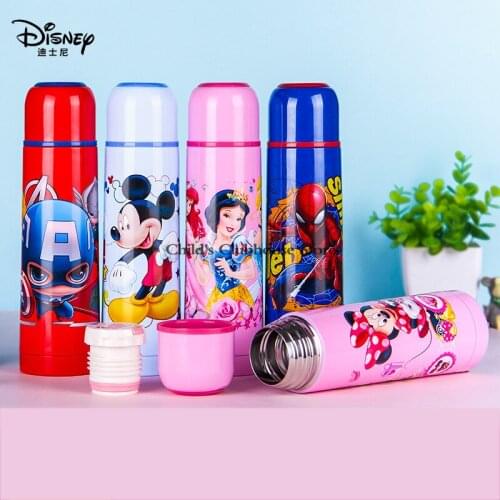 Disney Stainless Steel Childrens Thermos Mug with Cup Sleeve Cartoon Men and Women Portable Direct Drinking Cup