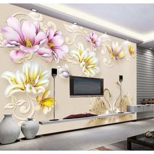 3D Nature Magnolia Denudata Photo Wall Paper Large Mural Custom Size Living Room Bedroom Wall Art Decor Murals Flower Sticker