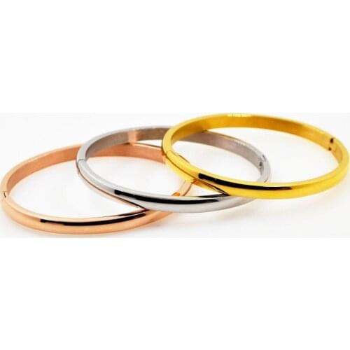 Glaze Bangle Titanium Steel Sliver Color high Quality Bracelet Jewelry drop shipping