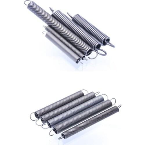 Custom Small tension spring with hook Spring steel tension spring single hook Black/natural0.5*4*15-60mm 1PCS