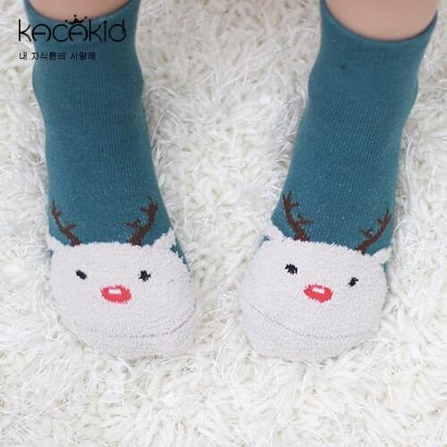 KACAKID Christmas Unisex Children Socks Cotton Cute Kids Boys Girls Baby Socks Anti-slip Christmas Kids Baby Boy Girl Socks 1191