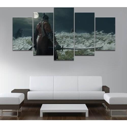 5 Piece SEKIRO Shadows Die Twice Games Art Print Canvas Paintings Picture Wall Paintings for Home Decor