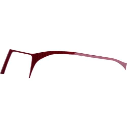 Car Red Carbon Fiber Driver Dashboard Panel Cover Trim Fit For Dodge Challenger 2008 2009 2010 2011 2012 2013 2014 LHD