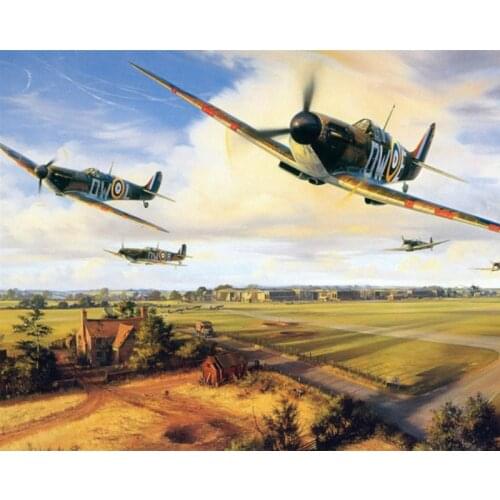 Painting By Numbers DIY Dropshipping 40x50 50x65cm A plane in the field Landscape Canvas Wedding Decoration Art picture Gift