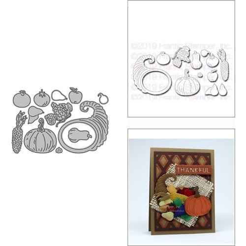 2021 New Fall Harvest Food Fruit Metal Cutting Dies for DIY Scrapbooking Decor and Card Making Paper Craft Embossing No Stamps