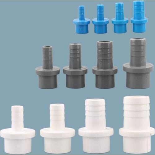 5pcs PVC 20/25mm To 5/8/10/12/14/16mm Straight Connector Garden Irrigation Aquarium Tank Hose Barbed Joints Soft Hose Fittings