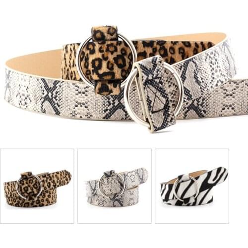 New Fashion Cummerbund Waistband Women Leopard Pattern Waist Belt No Pin Metal Buckle Pu Belt for Sexy Women Girdle Accesorios