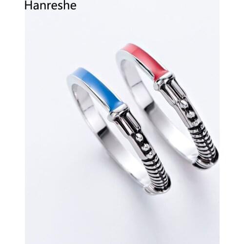 Silver Color Movie Lightsaber Ring Set for Men Stainless Steel Ring Movie Classic Jewelry Christmas Gift for Men Women Ring