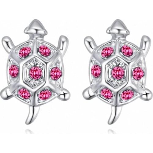 TRACYSWING Brand Real Austrian Crystals Fashion Tortoise trendy Dangle Earrings For Women Gift White Gold Color #TW131719