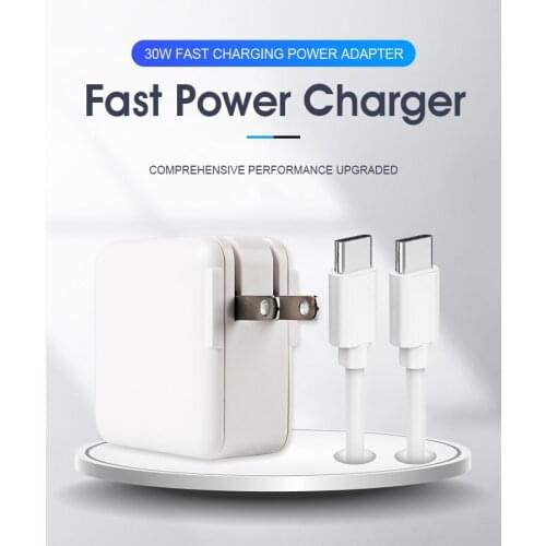 30w quick charger with cable QC3.0 USB C Charger Quick Charge PD TYPE C Fast Charging for iphone macbook ipad switch notebook