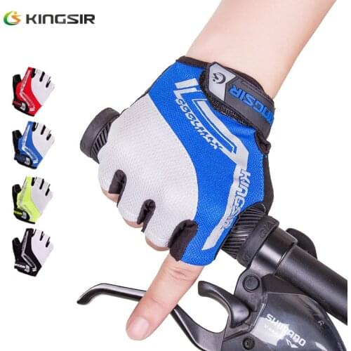 KINGSIR MTB Bike Cycling Gloves men women Half Finger Breathable gym Motorcycle Racing Gloves S XXL fitness cross weight lifting