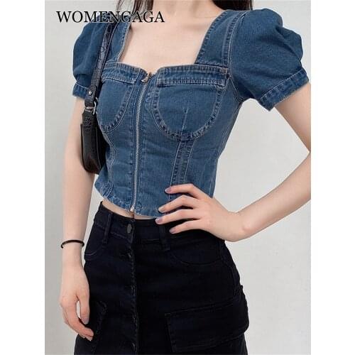 WOMENGAGA Women's Cropped T-shirts