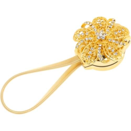 Stretchable Flower Curtain Drapery Tieback Buckle Clip 33cm