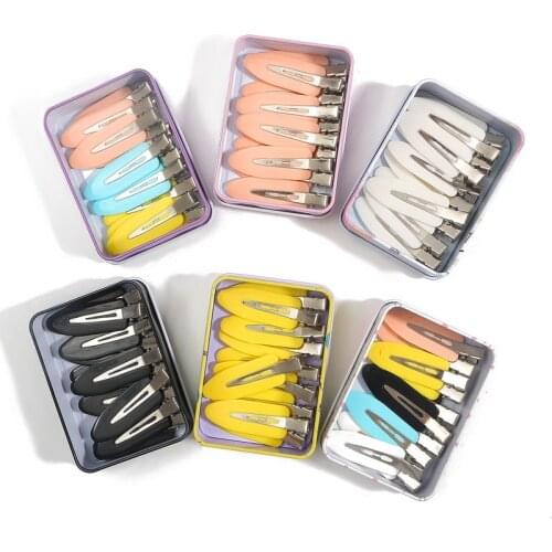 10Pcs/Box Sweet Hair Clips Bangs Seamless Clip Snap Metal Hairpins Headdress Make Up Accessories Hair Styling Tools