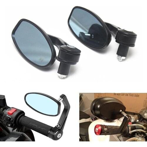 22mm Universal Motorcycle Mirror Aluminum 7/8'' Handle Bar End Rearview Side Mirrors for Cafe Racer Motorbike Scooters