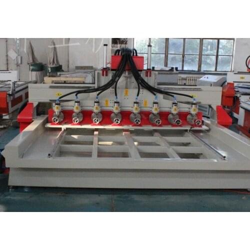 2512 cheap machine 8 cooling spindle with 8 rotary axis for engraving round materials