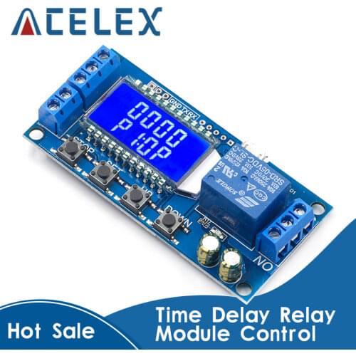 6-30V Micro USB Digital LCD Display Time Delay Relay Module Control Timer Switch Trigger Cycle Module XY-LJ02
