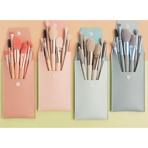 8Pcs/Set New Mini Portable Soft Makeup Brushes Eye Shadow Foundation Powder Blush Eyelash Lip Concealer Make Up Brush Maquiagem