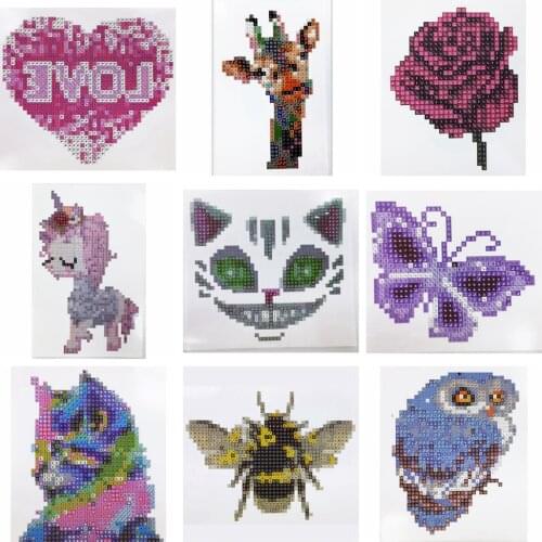 Diamond Painting Tattoo Stickers Animals Picture Diamond Mosaic Embroidery Painting Waterproof Cute Tattoo Stickers Gift