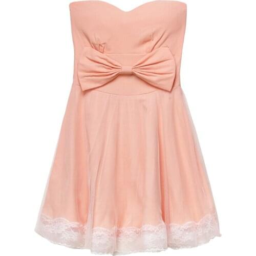 B3923 summer 2020 new womens wear fashion sexy pure color bow off-the-shoulder dress cheap wholesale