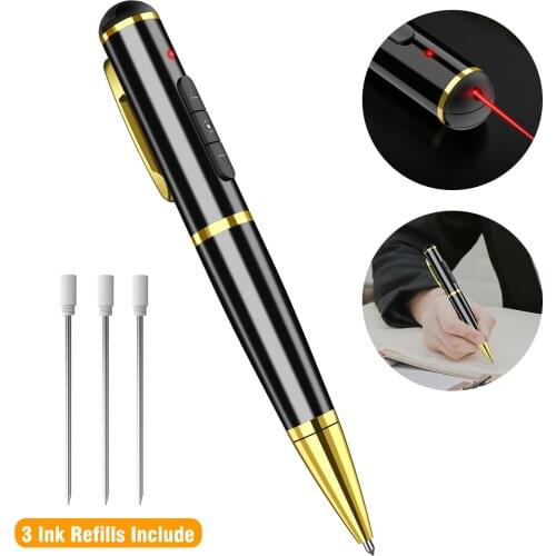 2 in 1 Wireless Presenter with Ballpoint For PowerPoint Presentation Clicker 2.4GHz Remote Control With Laser Pointer Presenter