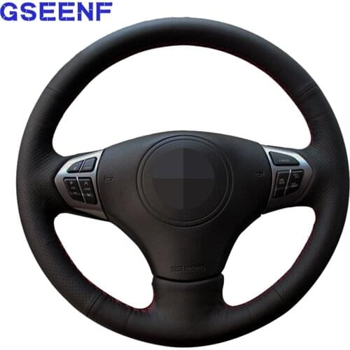 Car Steering Wheel Cover For Suzuki Grand Vitara 2006 - 2014 Accessories Interior Black Hand-stitched Genuine Leather