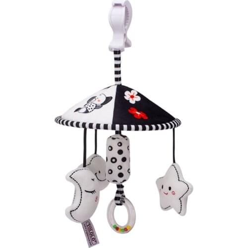 D7WF Baby Stroller Rattle Toy Crib Cot Pram Hanging Pendant Plush Hand Bell Infants Sensory Toys Shower Gifts