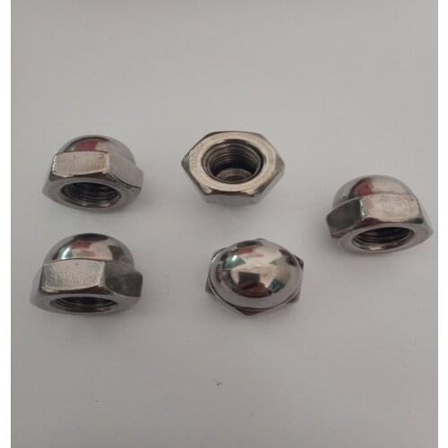 Fine pitch 304 stainless steel cap nut decorative cover mother M8*1 M10*1/1.25 M12*1/1.25 M14*1.5 M16*1.5 M18*1.5 M20*1.5